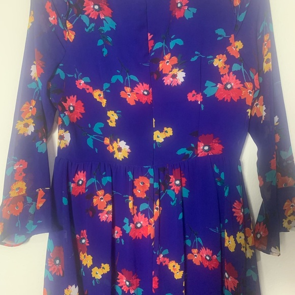 Calvin Klein Blue floral shift dress - Picture 3 of 6